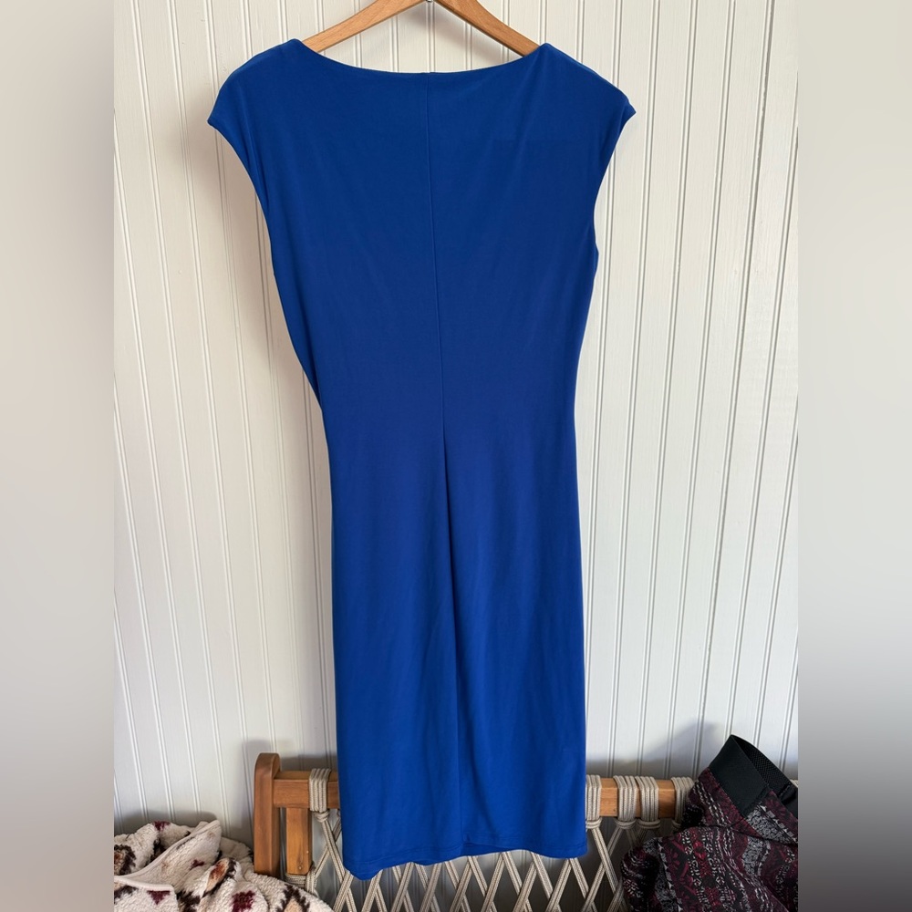 American Living Royal Blue Dress Size 4 with a Knot Waist - Picture 3 of 4